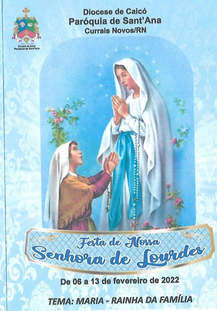 Programação da Festa de Nossa Senhora de Lourdes do Bairro Gilberto  Pinheiro - Blog do Ismael Medeiros